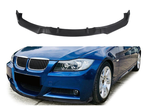 Front Bumper Spoiler Lip Valance Matte Black For BMW 3 SERIES LCI Pre-Facelift E90 E91 2005-2008