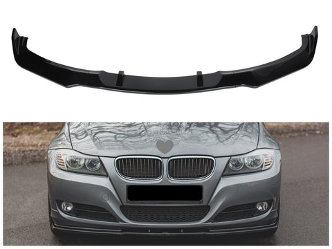 Front Bumper Spoiler Lip Valance Gloss Black For BMW 3 SERIES LCI Pre-Facelift E90 E91 2005-2008