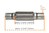 Universal Heavy Duty Stainless Steel Exhaust Flex Pipe