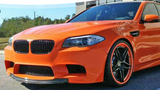 Front Center Bumper Chin Spoiler Lip Splitter Gloss Black For BMW F10 M5 R Style From 2010-