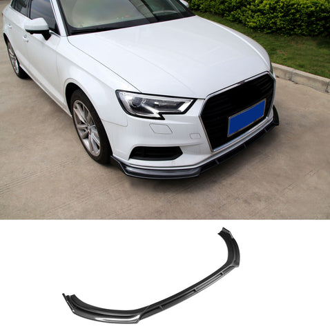 Front Bumper Spoiler Lip Valance Carbon Look For Audi A3 S3 8V S Line 2017-2020