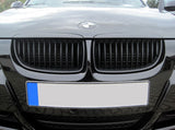 BMW E90 E91 Pre-LCI 4D Matte Black Grills 05-08