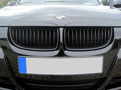 BMW E90 E91 Pre-LCI 4D Matte Black Grills 05-08