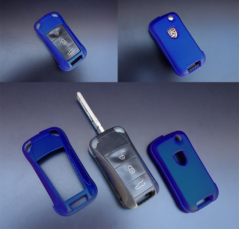 Porsche Remote Key Cover Metallic Blue