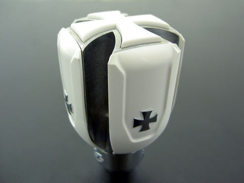 Universal White Iron Cross Shift Knob