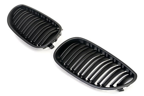 BMW E60 E61 M5 Matte Black Grills 04-10