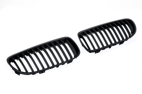 Matte Black Grills 09-11 For BMW E90 E91 LCI 4D Sedan / Saloon / Touring