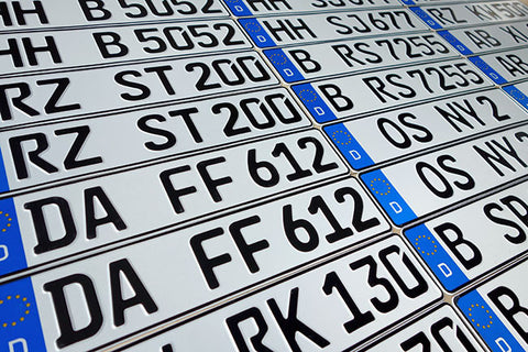 2pcs Matching Set ORIGINAL German License Plate MINT