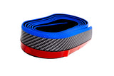 Universal Front Bumper Lip Carbon Look Blue Splitter Chin Spoiler Trim 8Ft 250cm