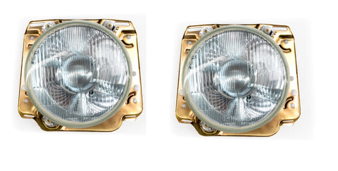 Front Headlights Crystal Clear For VW Golf MK2