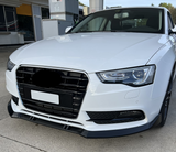 Front Bumper Lower Spoiler Lip Splitter Matte Black For Audi A5 S5 8T/8F B8 Facelift Models from 2012-2016