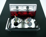 VW Rabbit MK1 Cabriolet / Golf Red Clear Tail Lights