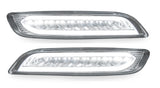 LED DRL Front Turn Signal & Fog Lights Indicator Clear Chrome For Porsche 911 997 991