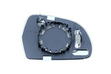 Audi Facelift Euro Mirror Glasses Blue Heated Aspheric / Convex