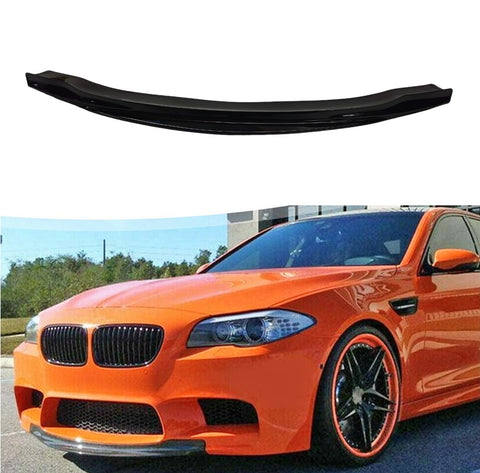 Front Center Bumper Chin Spoiler Lip Splitter Gloss Black For BMW F10 M5 R Style From 2010-