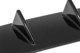 Universal Rear Bumper Lip Diffuser 5 Shark Fin Wing Gloss Black