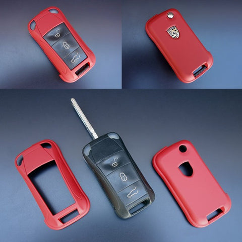 Porsche Remote Key Cover Red