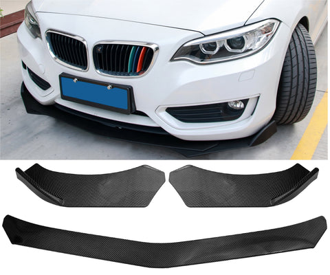 Universal Front Bumper Lip Chin Spoiler Carbon Look For Audi BMW Honda Mazda VW Ford Mercedes Benz Lexus Nissan Toyota Mitsubishi Subaru Opel