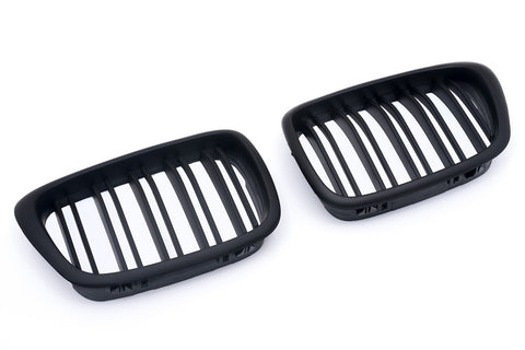 Matte Black Dual Slat Grills 96-03 For BMW E39