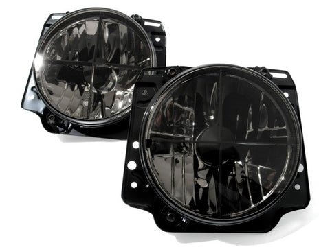 VW Golf MK2 Headlights Clear Black w/ Cross Hair