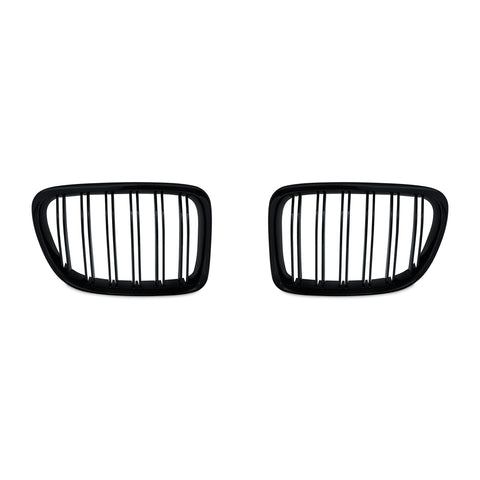 Matte Black Dual Slat Grills 10-15 For BMW X1 E84