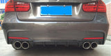 Rear Bumper Spoiler Lip Valance Diffuser For BMW 3 Series F30 M Sport Tech 2012-18