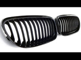 BMW E90 E91 LCI 4D Gloss Black Grills 09-11