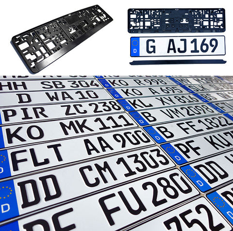 ORIGINAL German License Plate MINT + NEW Holder / Frame