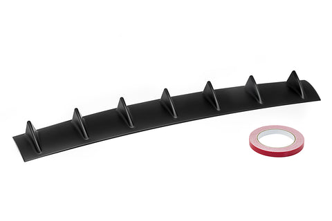 Universal Rear Bumper Lip Diffuser 7 Shark Fin Wing Black Matt