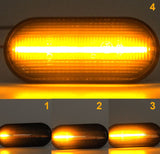 Sequential Black Smoked LED Side Marker Light For VW MK3 Mk4 Jetta Bora Passat