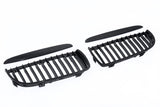 Gloss Black Grills 05-08 For BMW E90 E91 Pre-LCI 4D Sedan / Wagon