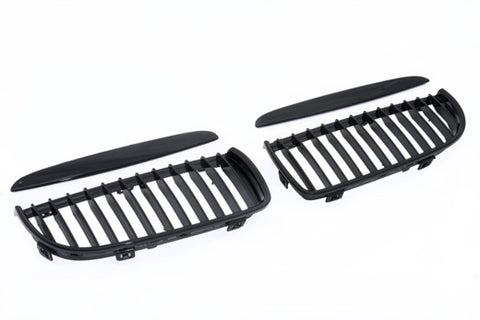 Gloss Black Grills 05-08 For BMW E90 E91 Pre-LCI 4D Sedan / Wagon