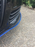 Universal Front Bumper Lip Carbon Look Blue Splitter Chin Spoiler Trim 8Ft 250cm