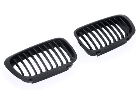 Matte Black Grills 98-01 For BMW E46 Pre-LCI 4Door Sedan Wagon