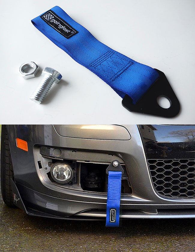 Universal Race Style Tow-Hook and Screw Blue