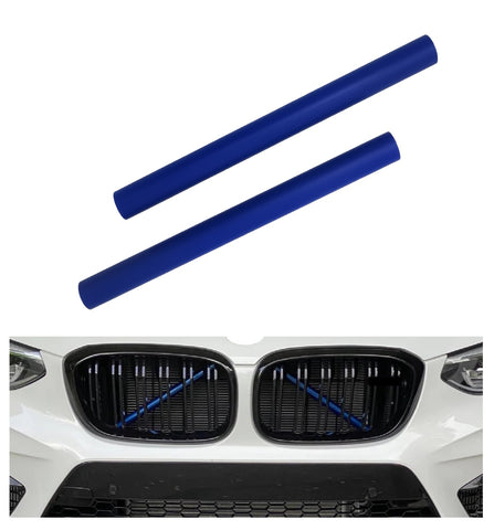 Blue Front Grille V Bar Brace Decoration Cover For BMW X3 G01 X4 G02 X5 G05 X6 G06 X7 G07 G30 G31 G32