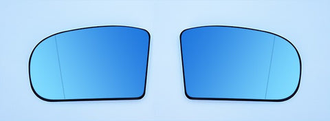 Mercedes Benz Euro Mirror Glasses Blue Heated Aspheric / Convex