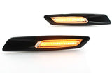 BMW Black Clear LED Fender Turn Signals