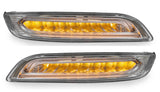 LED DRL Front Turn Signal & Fog Lights Indicator Clear Chrome For Porsche 911 997 991