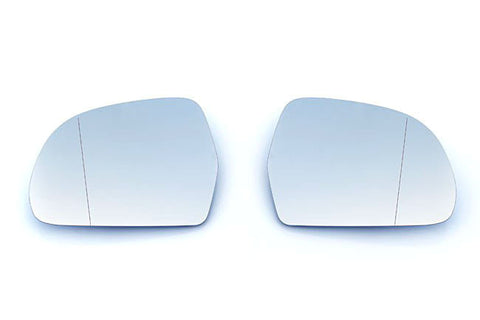 Audi Facelift Euro Mirror Glasses Blue Heated Aspheric / Convex