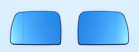 BMW X5 E53 Euro Mirror Glasses Blue Heated Aspheric / Convex 99-06