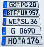ORIGINAL German License Plate USED + NEW Holder / Frame