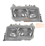 Clear Chrome Headlights For Mercedes Benz W201 190 190D 190E From 1982-1993