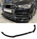 Front Bumper Lower Spoiler Lip Splitter Gloss Black For Audi A5 S5 8T/8F B8 Facelift Models from 2012-2016