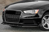 Front Bumper Lower Spoiler Lip Splitter Gloss Black For Audi A3 8V Pre-Facelift Models from 2014-2016