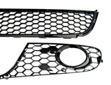 Set Lower Front Bumper Grill & Fog Light Vents Gloss For VW Golf MK6 GTI LOOK