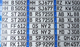 2pcs Matching Set ORIGINAL German License Plate MINT