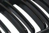 Gloss Black Dual Slat Grills 02-05 For BMW E46 LCI Facelift 4 Door