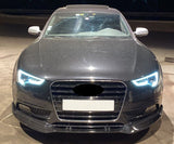 Front Bumper Lower Spoiler Lip Splitter Gloss Black For Audi A5 S5 8T/8F B8 Facelift Models from 2012-2016