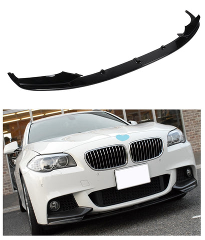 Front Bumper Lower Spoiler Lip Splitter Gloss Black For BMW 5 Series F10 F11 M-Sport Models From 2010-
